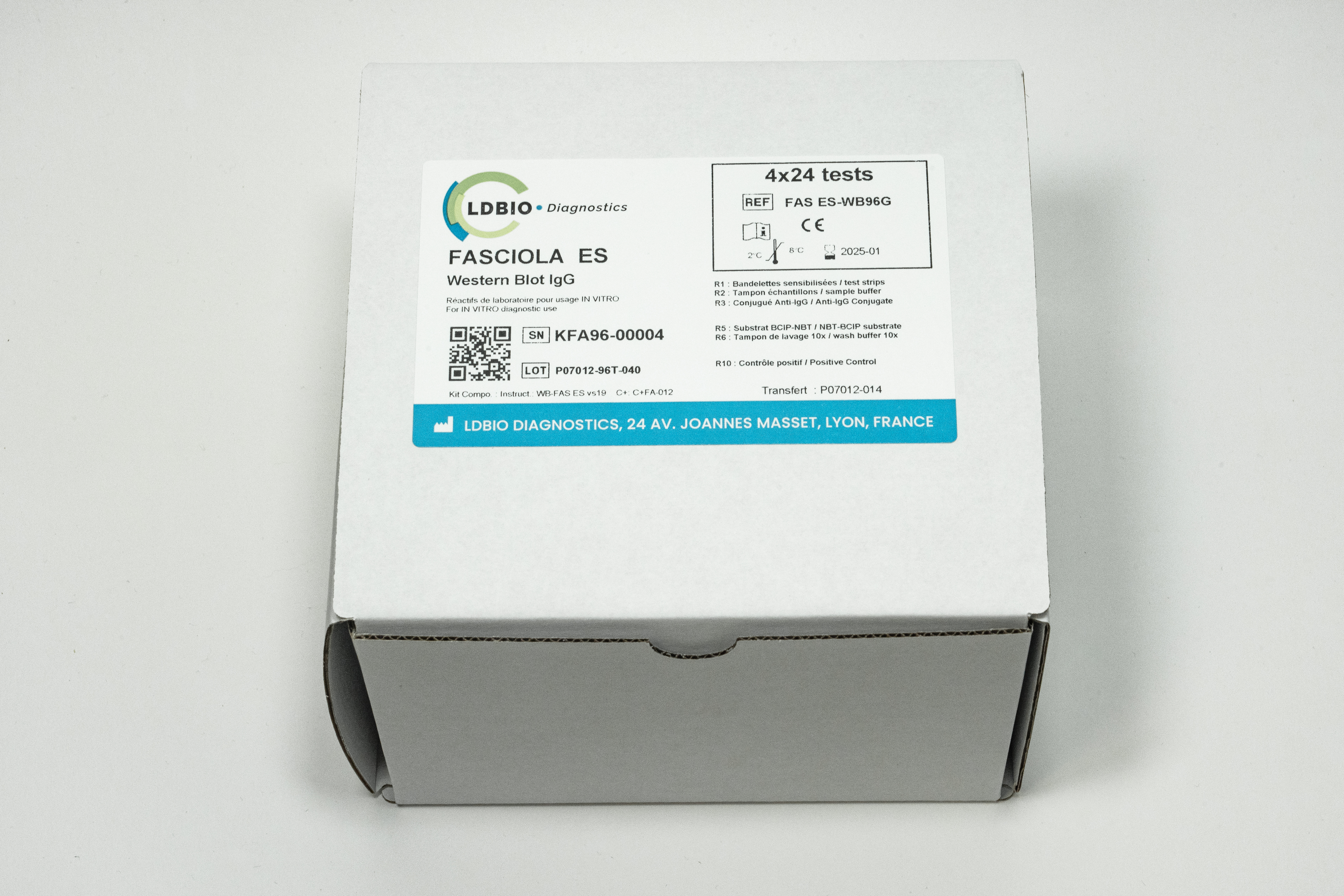 Verpackung von Fasciola Westernblot 96 Test - LDBio