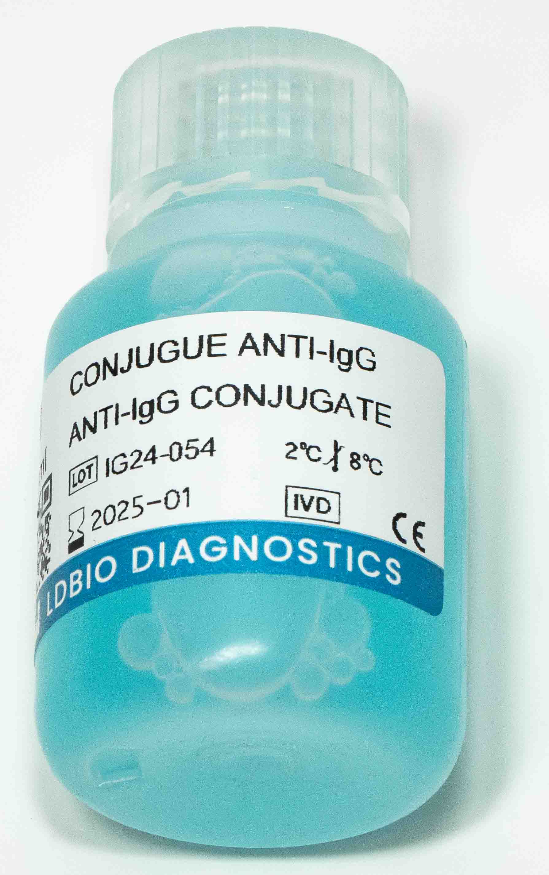 Flasche mit Anti-IgG Conjugate 30mL Reagenz von LDBIO Diagnostics für In-vitro-Diagnostik
