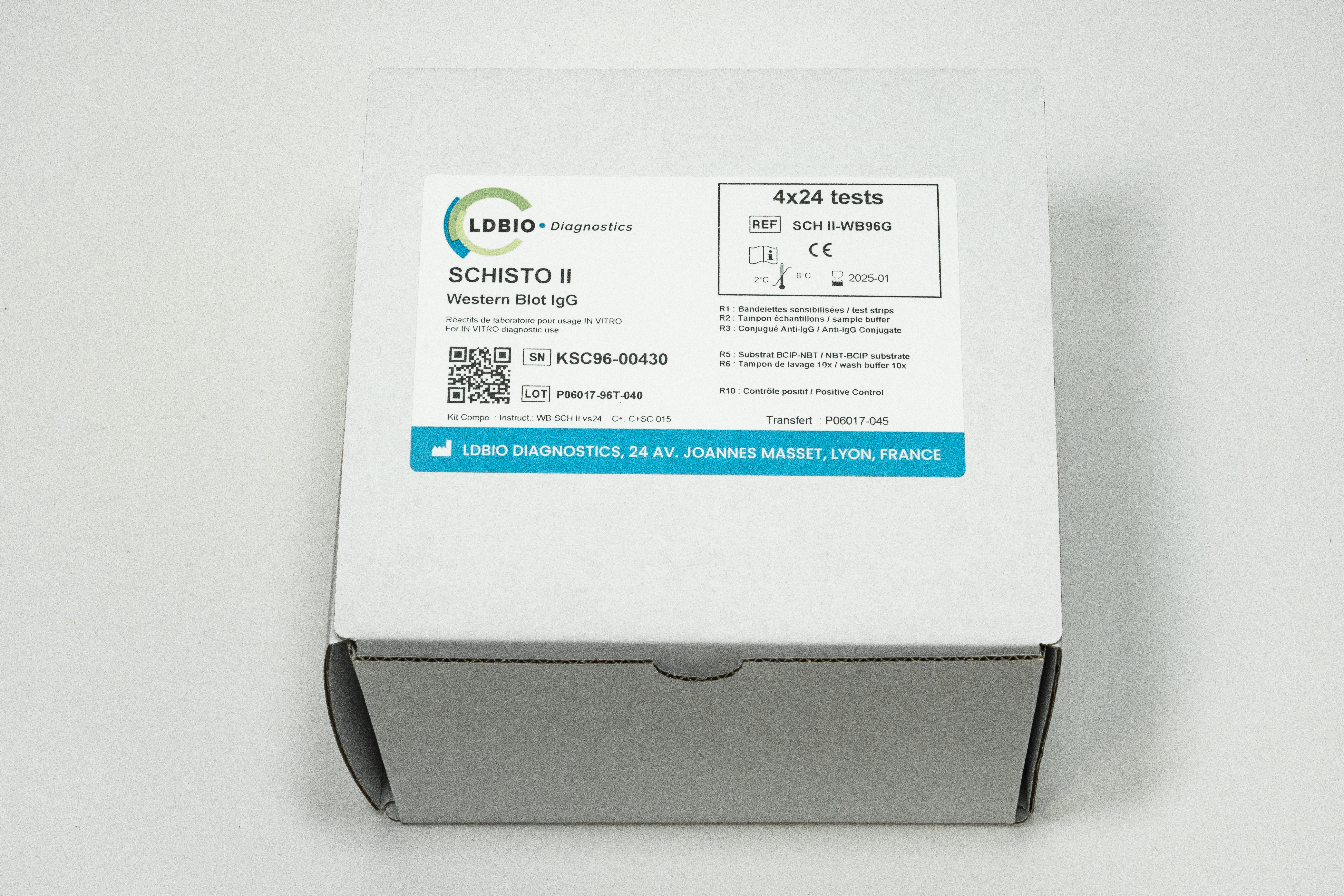 Verpackung von Schistosoma Westernblot 96 Test - LDBio