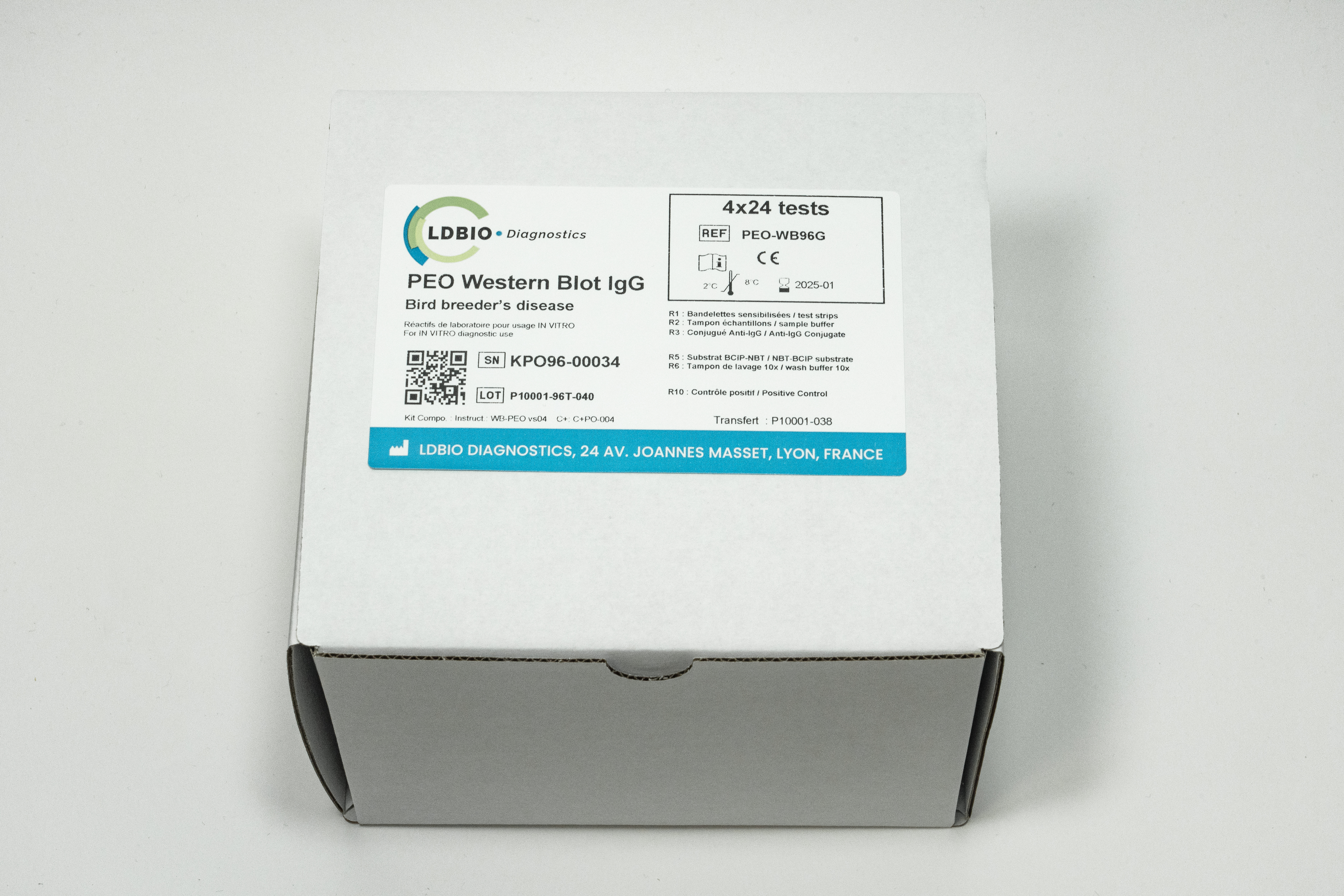 Verpackung von PEO 96 Test - LDBio