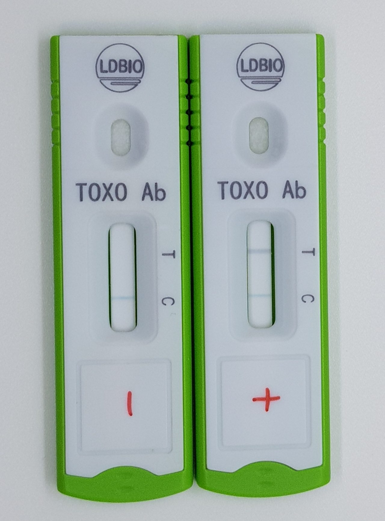 Toxoplasmose ICT Kassettentest - negativ - positiv Test - LDBIO